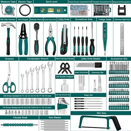 Комплет за алатки за домаќинство Sundpey 148/300 -PCS - Домашна алатка за поправка на автоматски комплетни комплети за општи алатки