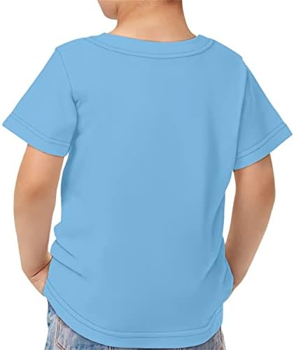 Снилети момчиња Девојки летни кратки ракави маички Обични кошули со екипаж дневни излези, големина 3-16 години