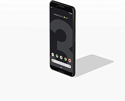 Google Pixel 3 Отклучен паметен телефон - 64 GB мемориски мобилен телефон, само црна, држач за полнење, жичен полнач на ушите -