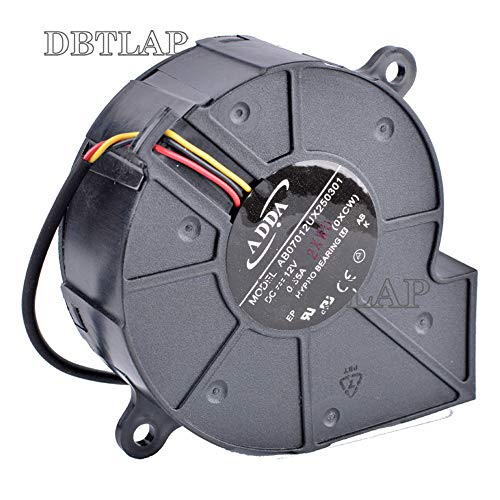DBTLAP Вентилатор Компатибилен ЗА AB07012UX250301 7cm 12V 0.55 Центрифугална Турбина Проектор Вентилатор Ладење Вентилатор-Дупка Позиција