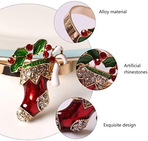 Кејсио Божиќно украс за украс дизајниран прстен од салфетка легура за чизми за салфетка за салфетка за салфа за забава