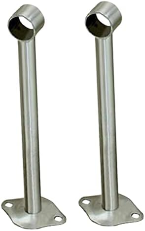 Baoblaze 5x 2x гардероба железничка закачалка за шипки за поддршка на цевки за држач за цевки од 25 мм