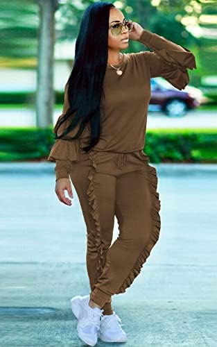 Акмипоем женски две парчиња облеки за џемпери на ракав и долги панталони