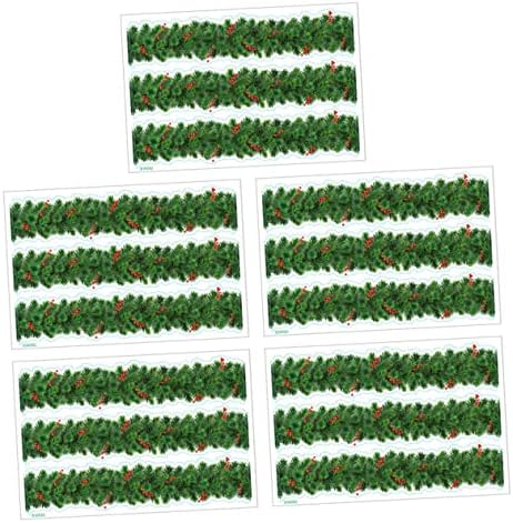 ОПЕРИТИККС 5 парчиња налепници за Божиќни плочи поинтетиа, билтени гранични тавани на налепници за граничи, билтени, граници, налепници