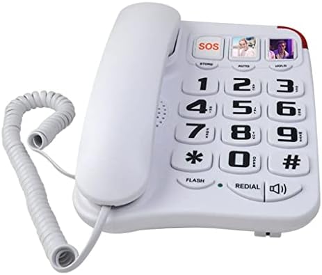 KJHD големо копче жичен домашен телефон со еден допир со брзина на допири Теле медицински повик за стари лица со wallид монтирање СОС