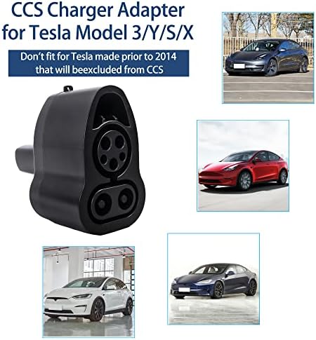 CCS Адаптер За Полнач За Tesla Модел 3/Y/S / X Tesla CCS1 Адаптер До 250kw Dc Брзо Полнење, За Tesla Приклучок Пренослив Адаптер Додатоци,