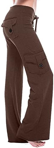 QSXLTS женски затегнати стомаци за контрола на стомакот со џебови со џебови со високи половини јога панталони Атлетски салон кои трчаат пешачки панталони