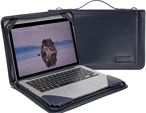 Брунел Сина Кожа Лаптоп Месинџер Случај-Компатибилен СО HP спектар x360 14-ef2015na 13.5 КАБРИОЛЕТ OLED Лаптоп