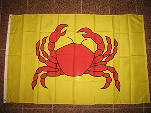 Трговски ветрови 3x5 рекламирање рак маркетинг знаме 3'x5 'Crabby Crab Claw Banner Grommets Premium Fade отпорен