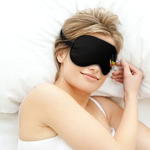 Уганда знаме палма за спиење за слепите маски за очила, симпатична сенка на очите, смешна ноќна покривка со прилагодлива лента за жени