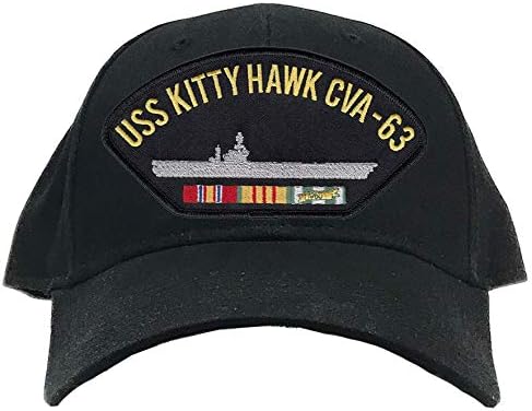 УСС Кити Хок CVA -63 Виетнамска ветерана машка капа - официјално лиценцирана црна бејзбол капа