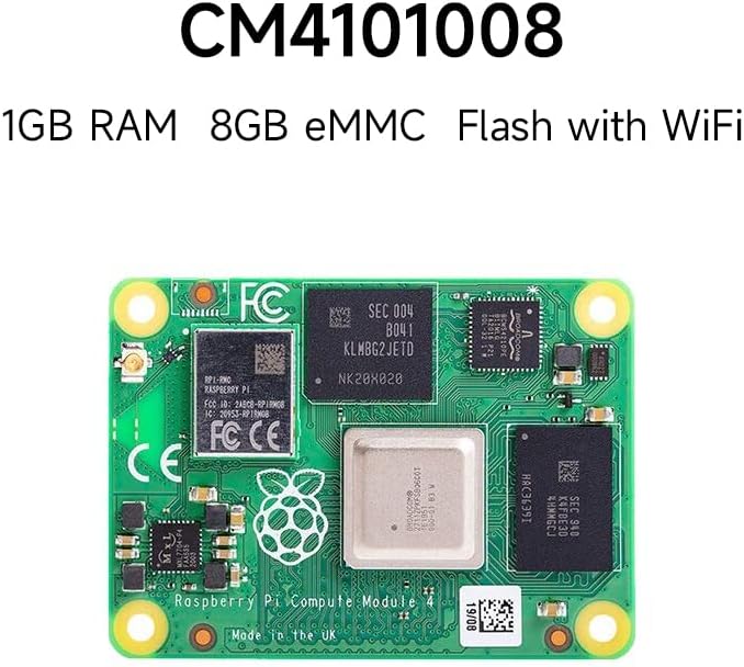Waveshare Pi Compute Module 4 доаѓа со Heatsink 1 GB RAM 8 GB EMMC блиц со WiFi