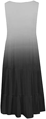 Tifzhadiao женски летни резервоари за плажа фустани без ракави маички суровини обични лабави покритие фустан со течен замав фустан
