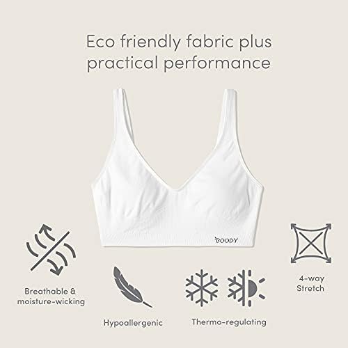 Budy Body EcoWear Women's Shaper Bra, безжичен, лесна поддршка, беспрекорно истегнување, меко дишење, бамбус вискоза