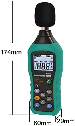 TWDYC Range 30-130DB точност 1.5dB мерач на мерач на мерач на звук на звук на звук, мерен инструмент со задно осветлување со високо чувствителен
