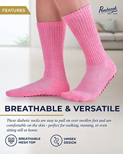 Дијабетични чорапи со костени за жени и мажи | Не обврзувачки едем, чорапи за невропатија | 6-пар