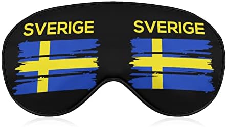 Sverige Шведска шведско знаме маска за спиење мека маска за слепите преносни очи со прилагодлива лента за мажи жени