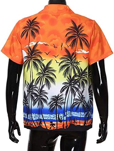 F_Gotal Кошула За Мажи, Машки Краток Ракав Хавајски Печатење Плажа Кошула Големи И Високи Тенок Одговара Повик Летни Маици Блуза Блузи