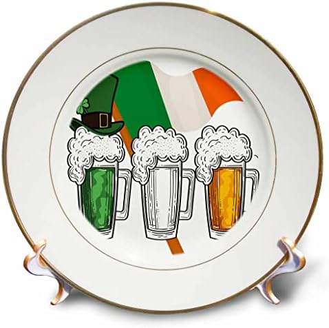 3drose Св Патрикс ден пива во боите на илустрацијата на ирското знаме - плочи