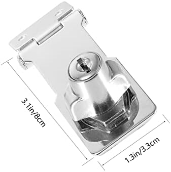 Копчиња за фиоки Doitool, брави на кабинети 2 комплети клучеви за заклучување на заклучување на копчето за заклучување на не'рѓосувачки челик за