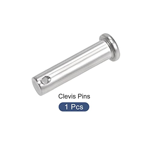 Металикс Кливис пинови 1 парчиња, рамна глава со една дупка 304 Пин за прицврстување на не'рѓосувачки челик - За метални уреди,