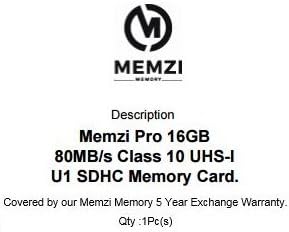 MEMZI PRO 16gb Класа 10 80MB / s Sdhc Мемориска Картичка За Canon PowerShot G, D Или N Серија Дигитални Камери
