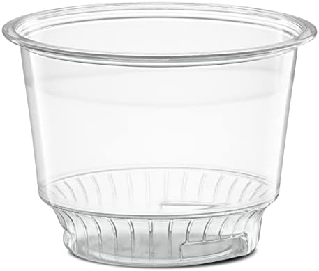 8 Мл Проѕирни Пластични Чаши За Десерти Со Капаци Од Купола Без дупка-50 Комплети Чинии За Ужина За Еднократна Употреба За Сладолед,