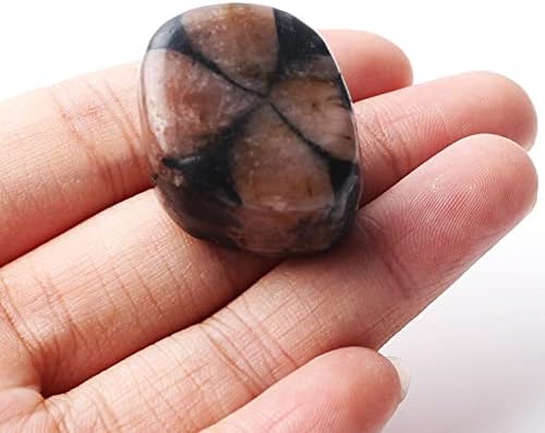 Binnanfang AC216 1PC Природно чиастолит полиран камен крст камен андалузит кристален приврзок рака рака, палма камен лекување подарок