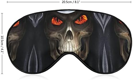 Грим маска за спиење на черепот со мек за очи за очите на мекото засенчување на засенчување со еластична лента за прилагодување
