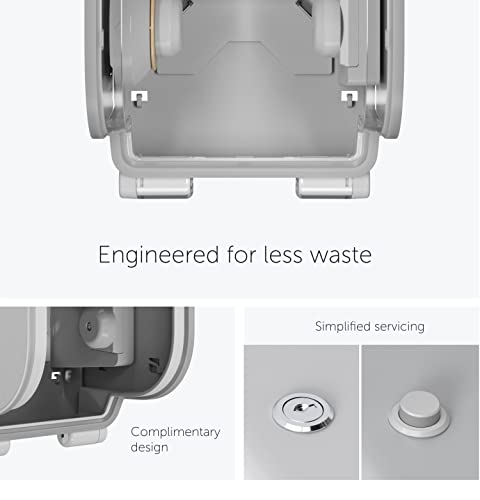 Kimberly-Clark Professional Icon ™ Corless Standard Roll Toutal Haper Dispenser 2 Roll Vertical, со плоча за дизајн на сребрена мозаик; 1 диспензерот