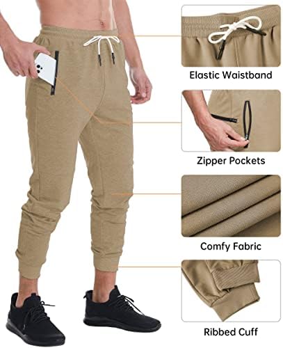 Џогери со џогери од еутропун, слаби панталони за трчање тенок атлетски панталони со џебови со патенти