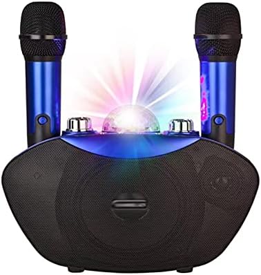 UXZDX микрофон звучник на отворено стерео микрофон со LED Flash Neon Light Playing Music Family KTV