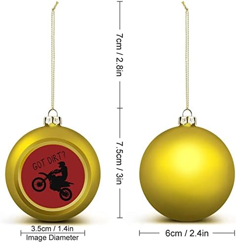 Добив нечистотија со велосипедски моторни трки Божиќни топка распрскувани украси за висечки украси за украси на забави од камин од