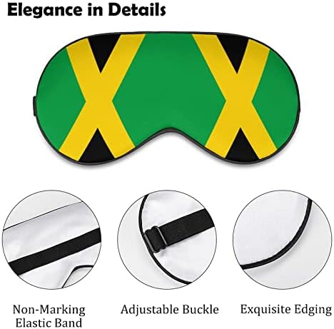 Смешно знаме на Јамајка, мека маска за спиење, капа за очи за спиење, совршени блокови светлина со прилагодлива лента