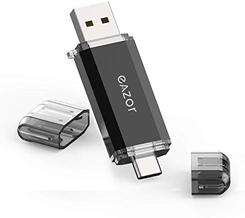 Флеш диск од типот Ц, 2 во 1 OTG USB C+ USB 2.0 со водоотпорен мемориски стап со двојно погон со метал со клучеви за компјутер, MacBook, Google