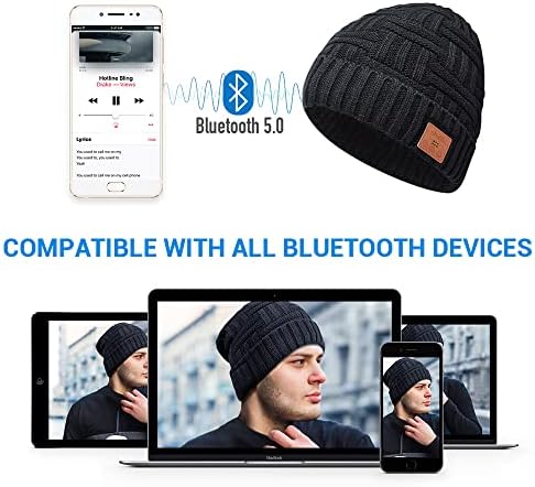 Bluetooth beanie капа мажи и жени кои порибуваат столбови за сопругот тинејџерски момче