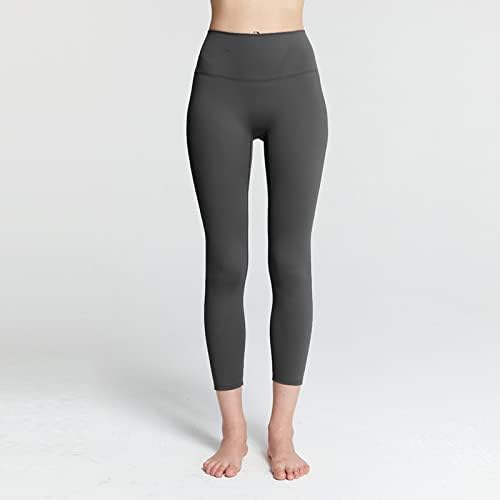 Хеланки за жени Контрола на стомакот за контрола на задникот Фитнес трчање цврста боја Беспрекорна нозе лежерна панталона за