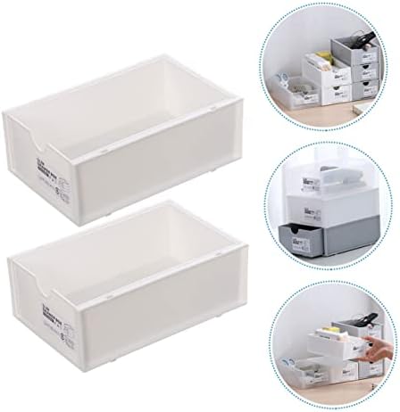 Алипис 2 парчиња кутија за складирање на кутии за складирање канти за складирање на шминка организатор кутија за шминка организатор за фиоки