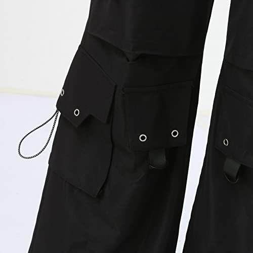 Keusn Baggy Cargo Pants за жени y2k со низок пораст Пантахут панталони жени лабави џогер панталони со џебна улична облека