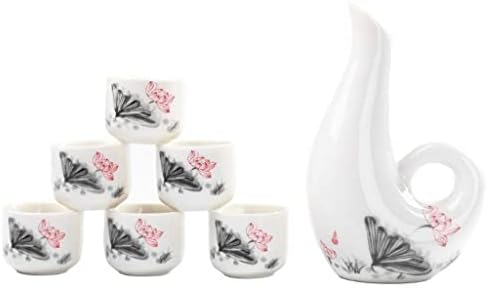 Yxbdn Јапонски ради постави креативно керамичко вино домашно изолација вино чаша керамика за бело вино тенџере со вино во сет