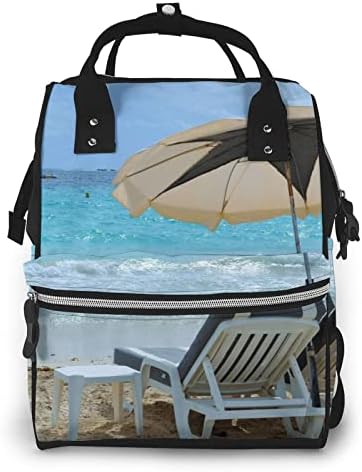 Бела Плажа Тропско Море Мумија Ранец Торба За Пелени Торби За Рамо Торба За Пелени Голем Капацитет За Нега На Бебиња
