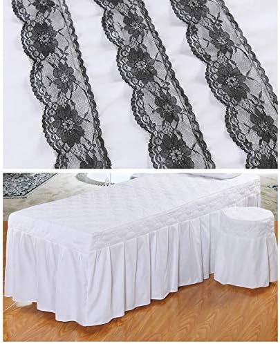 Quilting Sects Mase Massion Sleats, Spa Massage Linens Engroidery Clace Beauty Beation Cover Bedspread со дупка за одмор на лице-бела