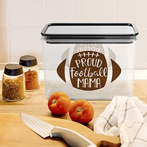 Горд Фудбал Мама Контејнер За Складирање Храна Пластични Проѕирни Кутии За Складирање Со Капак За Заптивка
