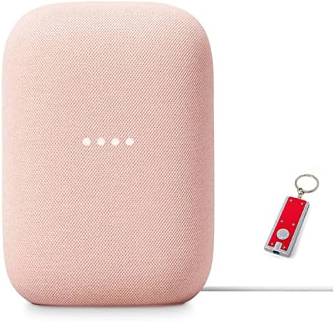Google Audio Bluetooth звучник со LED за приврзок - стриминг на безжична музика - песок розова