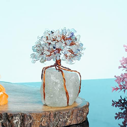 Флуорит кристал - скапоцен камен дрво на животот - Кристал ѓердан - Серпентински камен ѓердани за жени