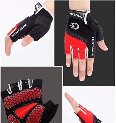 Abaodam 1 пар спорт на отворено половина прсти нараквици кои не се лизгаат на ракавици за вежбање за велосипедизам за возење на риболов