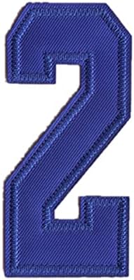 Амигојо 8inch Кралски сина број лепенка 0 железо на Jerseyерси маица јакна фармерки извезени рачно изработени занаети DIY додатоци закрпи 0