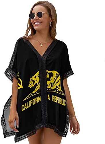 Бајкутуанско Знаме Комунистичка Република Калифорнија Женска Облека За Плажа Бикини Костим За Капење Плажа Пливање Прикриен
