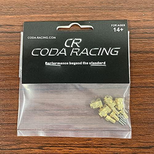 Coda Racing 4PCS месинг се прошири 7 mm хексадецимални центри за хексадецимални тркала 8мм за аксијални SCX24 надградби 1/24 RC Crawner