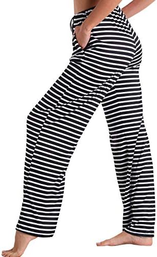 X-слика Вообразно удобно обични панталони со пижами со џебови и влечење